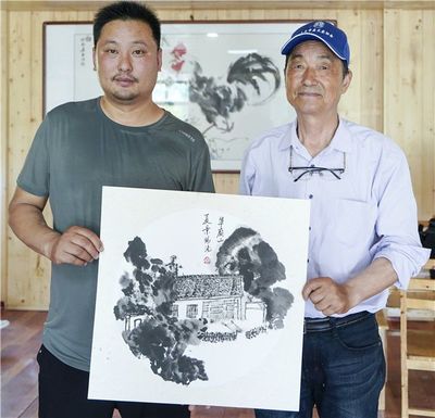 天长市美术家协会"草庙山"采风写生 、挂牌圆满成功