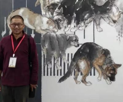 中国美术家协会 王向阳艺术节期间来通渭悦心国际书画村创作交流