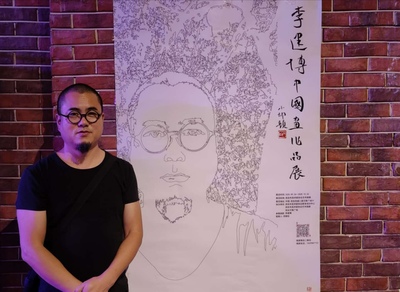 青年画家李建博个展在艾斯广场西安市美术家协会艺术画廊开展