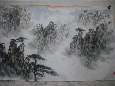 图片 张登堂130*70山水现为中国美术家协会会员,山东省政协委员 - 国画拍卖-孔夫子拍卖网