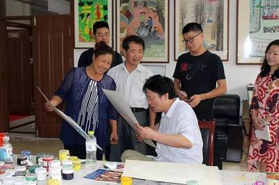 【头条报道】山东省美术家协会理论委员会组织专家学者来青州考察指导农民画创作_社会_网