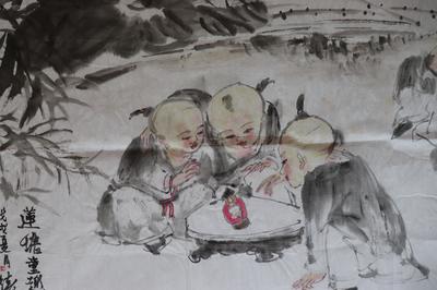 名家推荐!中国美术家协会会员,世界收藏联合会书画委员会理事,四川美术家协会会员,北京工笔重彩画协会会员、刘德明八平尺国画作品一幅(得自本人,终身保真